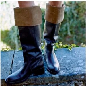 Zara Leather Knee High Boots